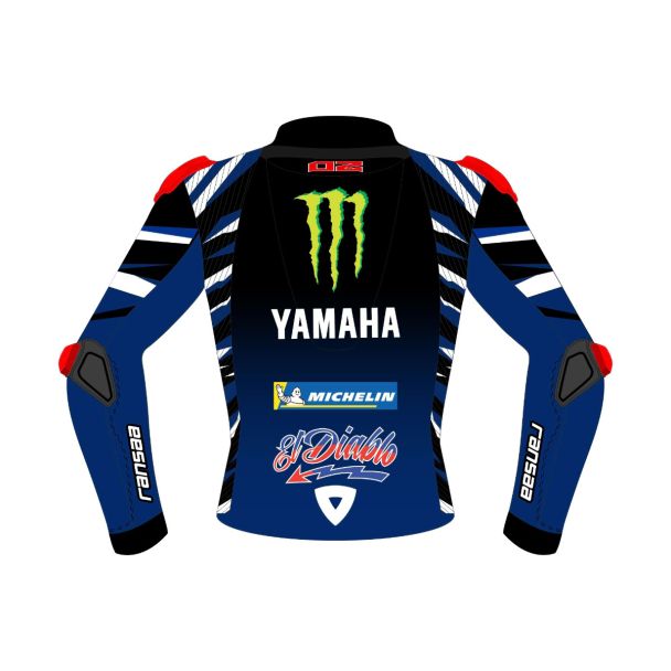 Yamaha Leather Jacket Fabio Quartararo MotoGP 2026 Back View