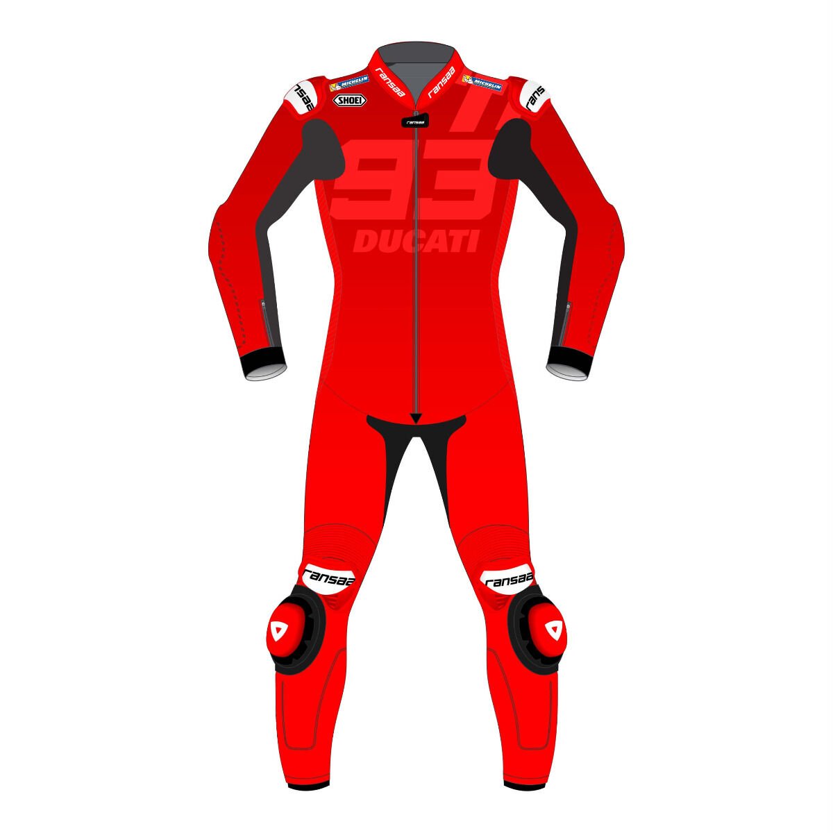 Sport Bike Race Suit Red Marc Marquez Ducati MotoGP 2024