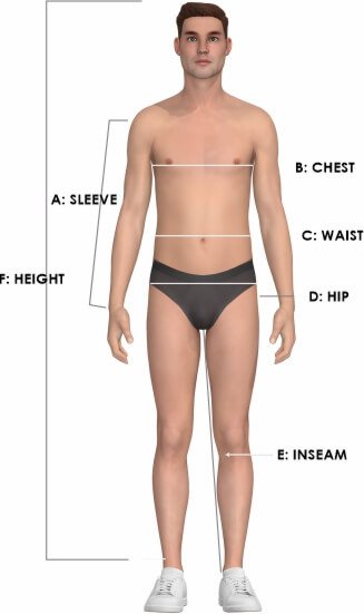ransaa size chart men