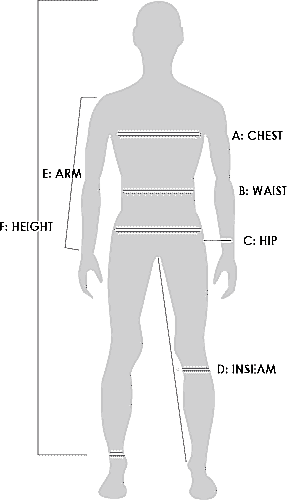 men's leather race suit size chart